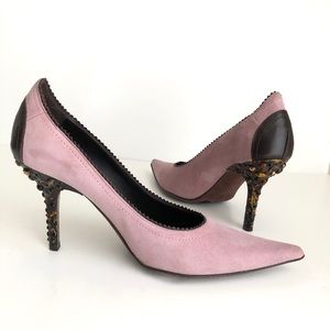 Donald J. Pliner Pink and Brown Heels